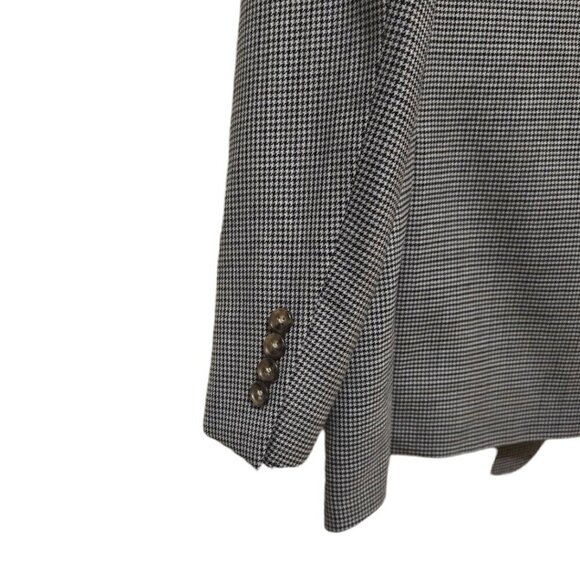 Ralph Lauren Houndstooth Wool Single Breasted Blazer Sz 46L - Picture 5 of 12